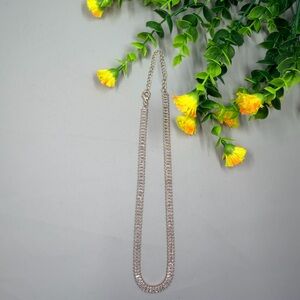 Stunning Baguette Cut Genuine Crystal Vintage Necklace